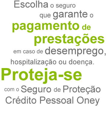 Proteção Crédito Pessoal Oney