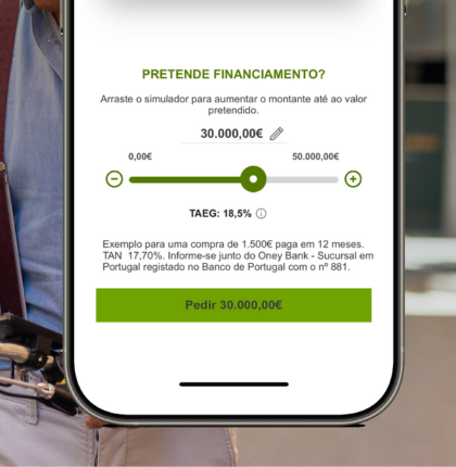 Descarregue já a APP Oney e tenha o mundo Oney nas suas mãos.