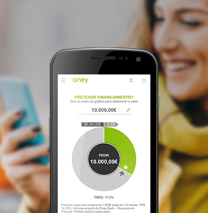 Descarregue já a APP Oney e tenha o mundo Oney nas suas mãos.