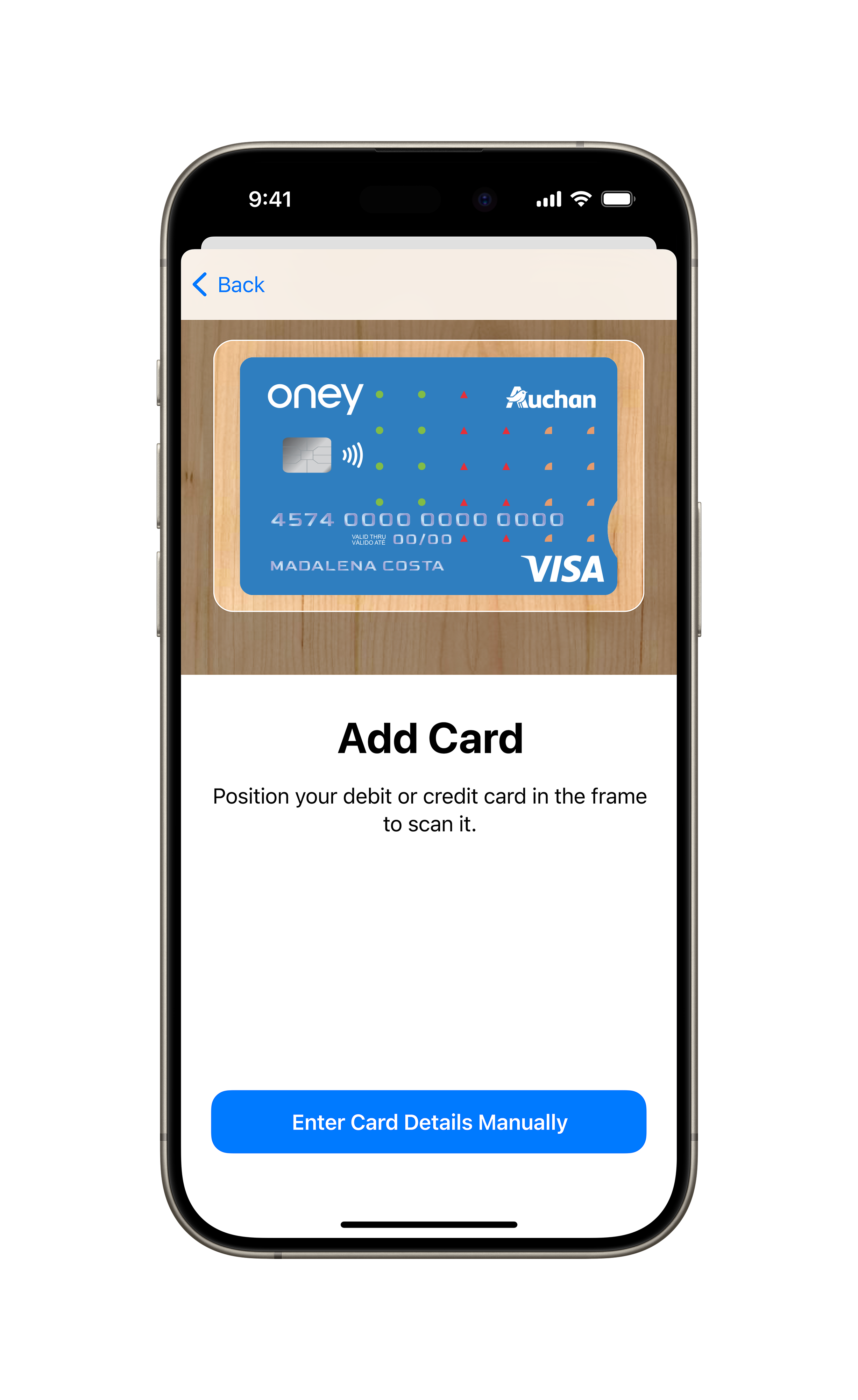 Como adicionar o Cartão Oney Auchan+ no Apple Pay